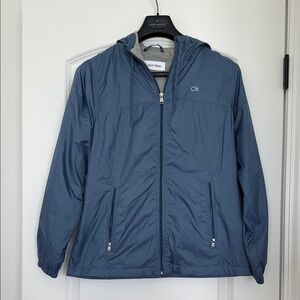 Calvin Klein Slate Blue Hooded Jacket